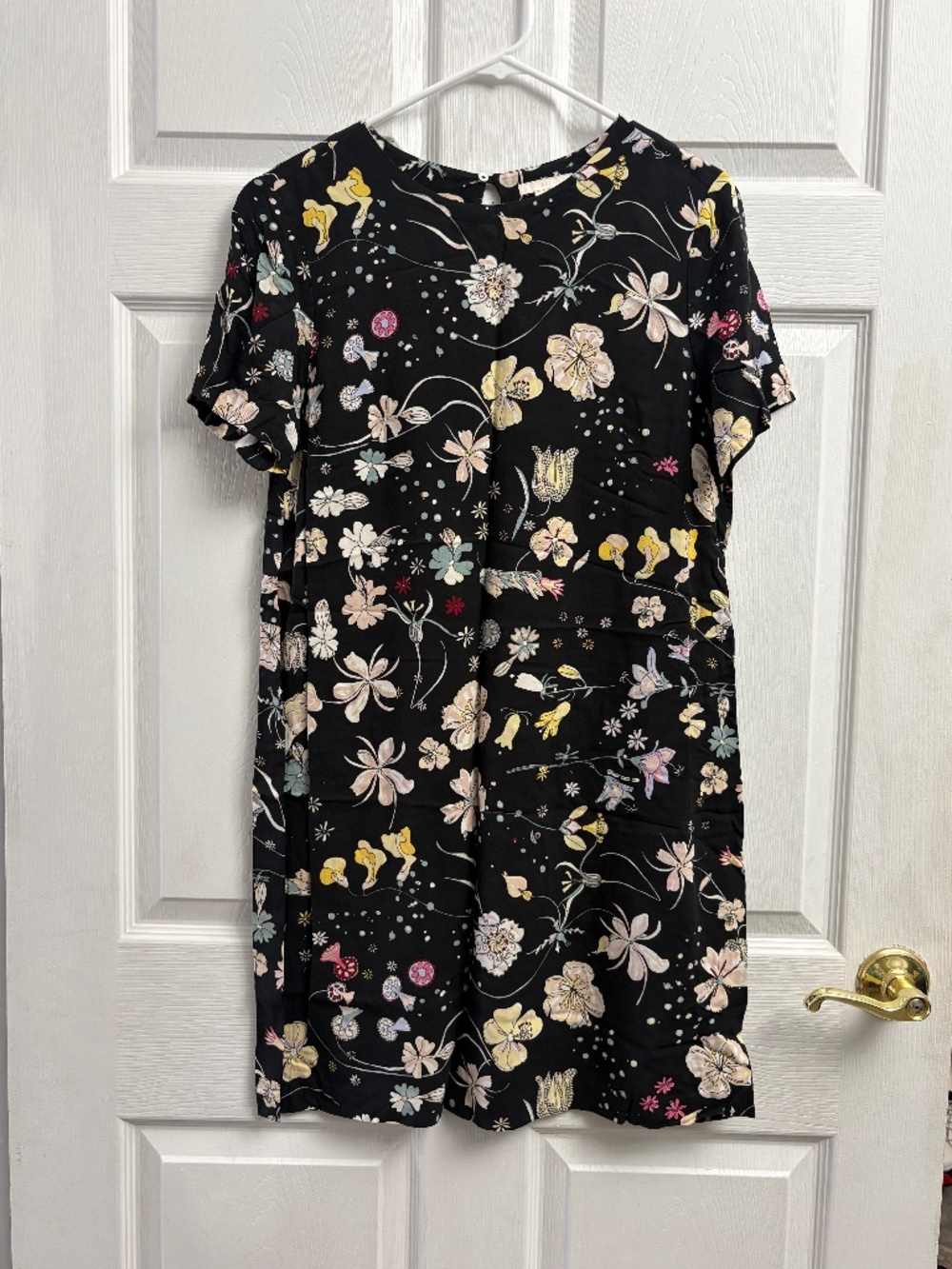 Women's Navy Blue Floral Print H&M Mini Dress